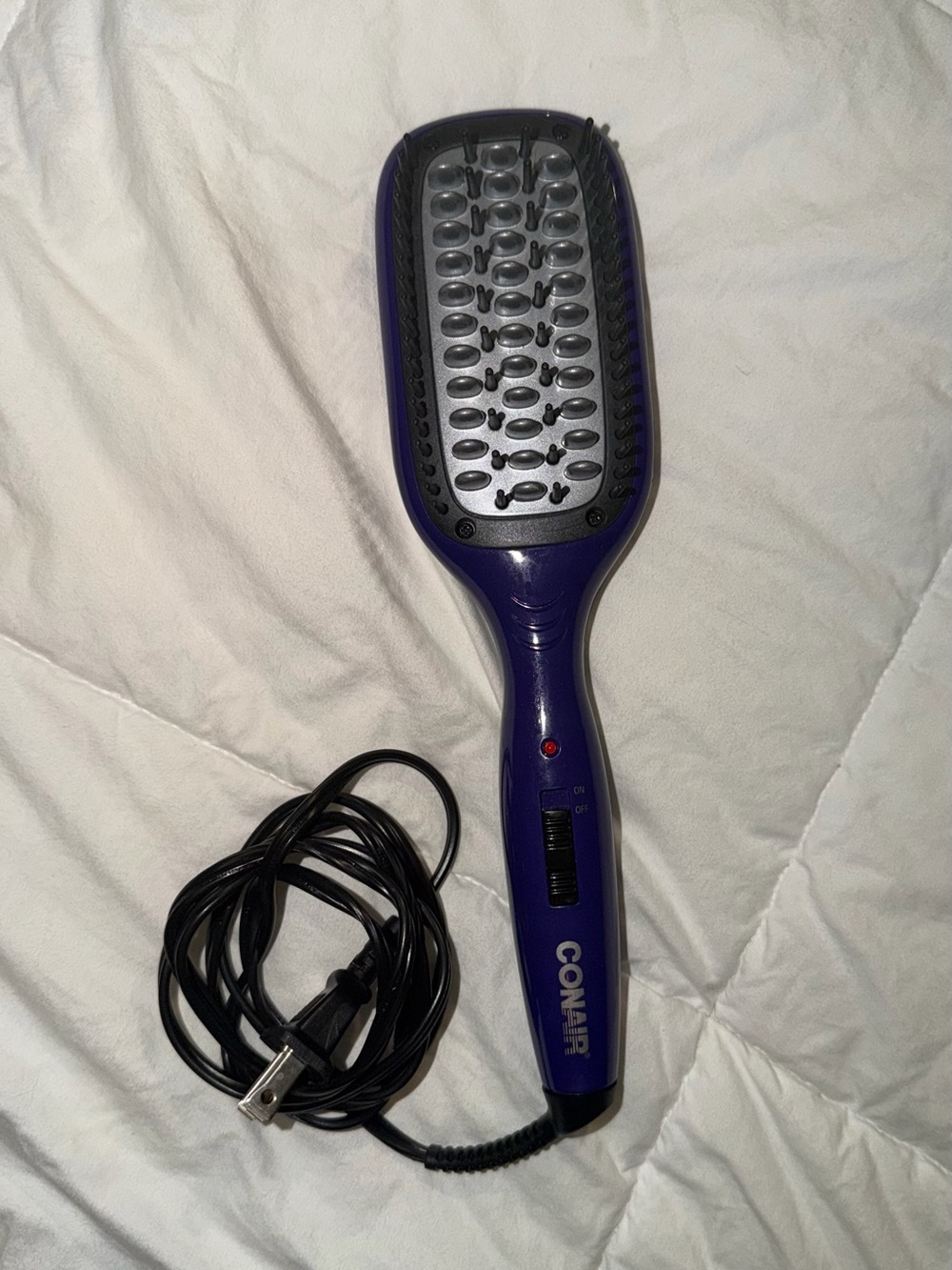 Contain Heated Straightening Brush - Purple